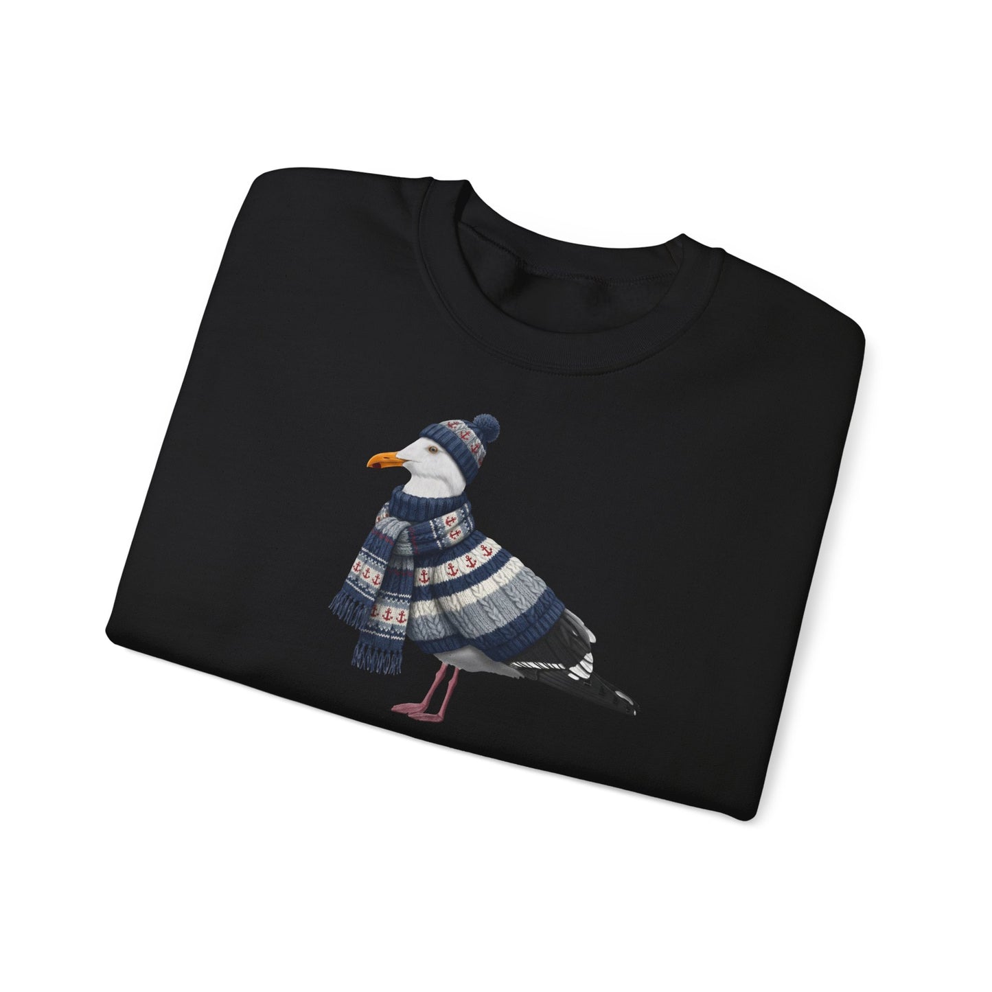 Möwe in Strick Weihnachts-Sweatshirt | Unisex Vogel Sweater für Vogelfreunde & Vogelbeobachter
