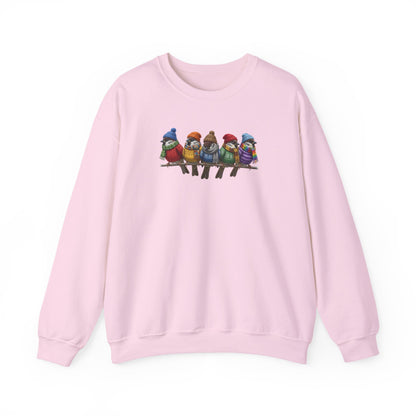 Spatzen in Strick Winter-Sweatshirt | Unisex Vogel Sweater für Vogelfreunde & Vogelbeobachter