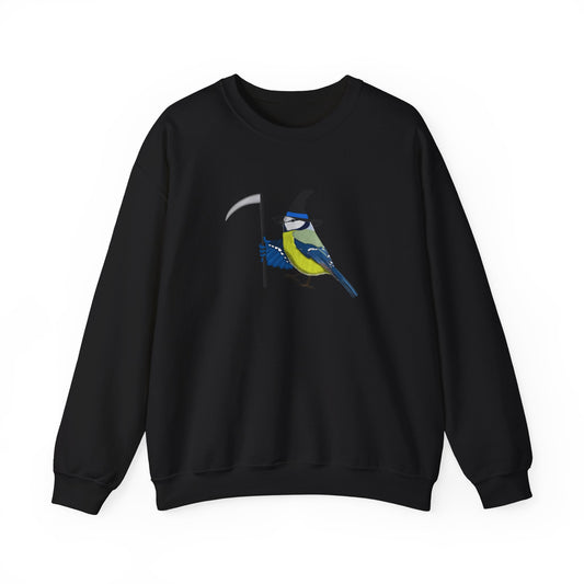 Blue Titmouse Halloween Birds Witch Birdwatcher Sweatshirt