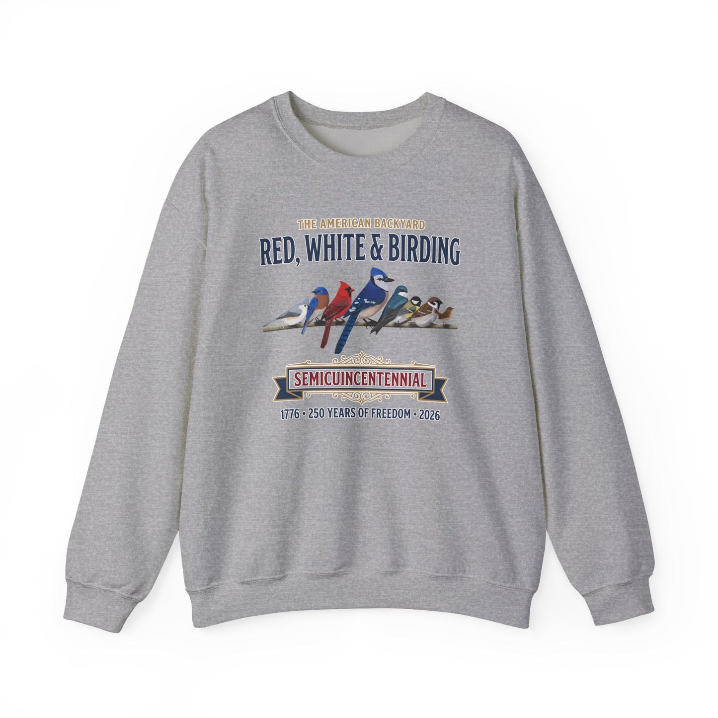 Red, White & Birding Vintage Sweatshirt | US 250th Anniversary Crewneck