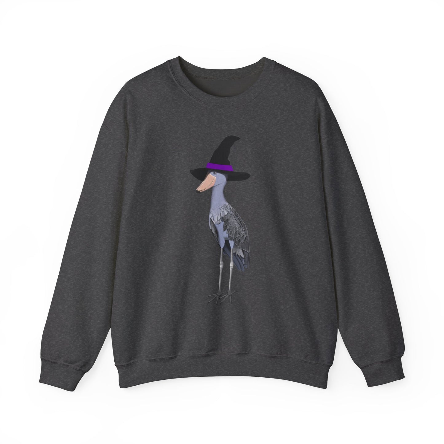 Shoebill Halloween Witch Birdwatcher Biologist Bird Sweatshirt