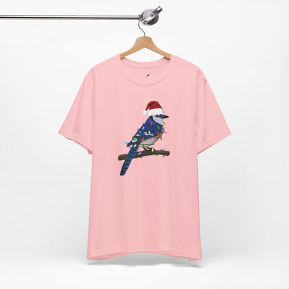 Blue Jay with Fairy Lights Christmas Bird T-Shirt