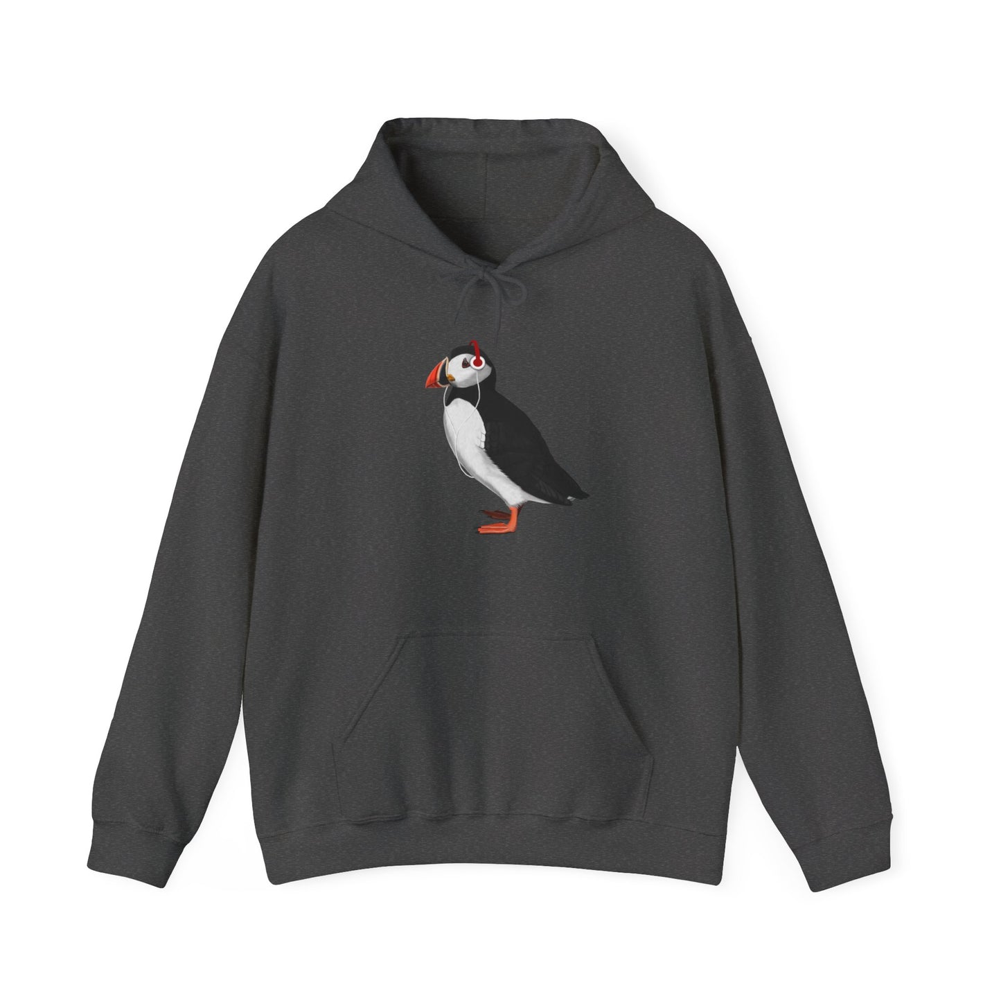 Puffin with Music Headphones Bird Birdwatching Birdlover Hoodie