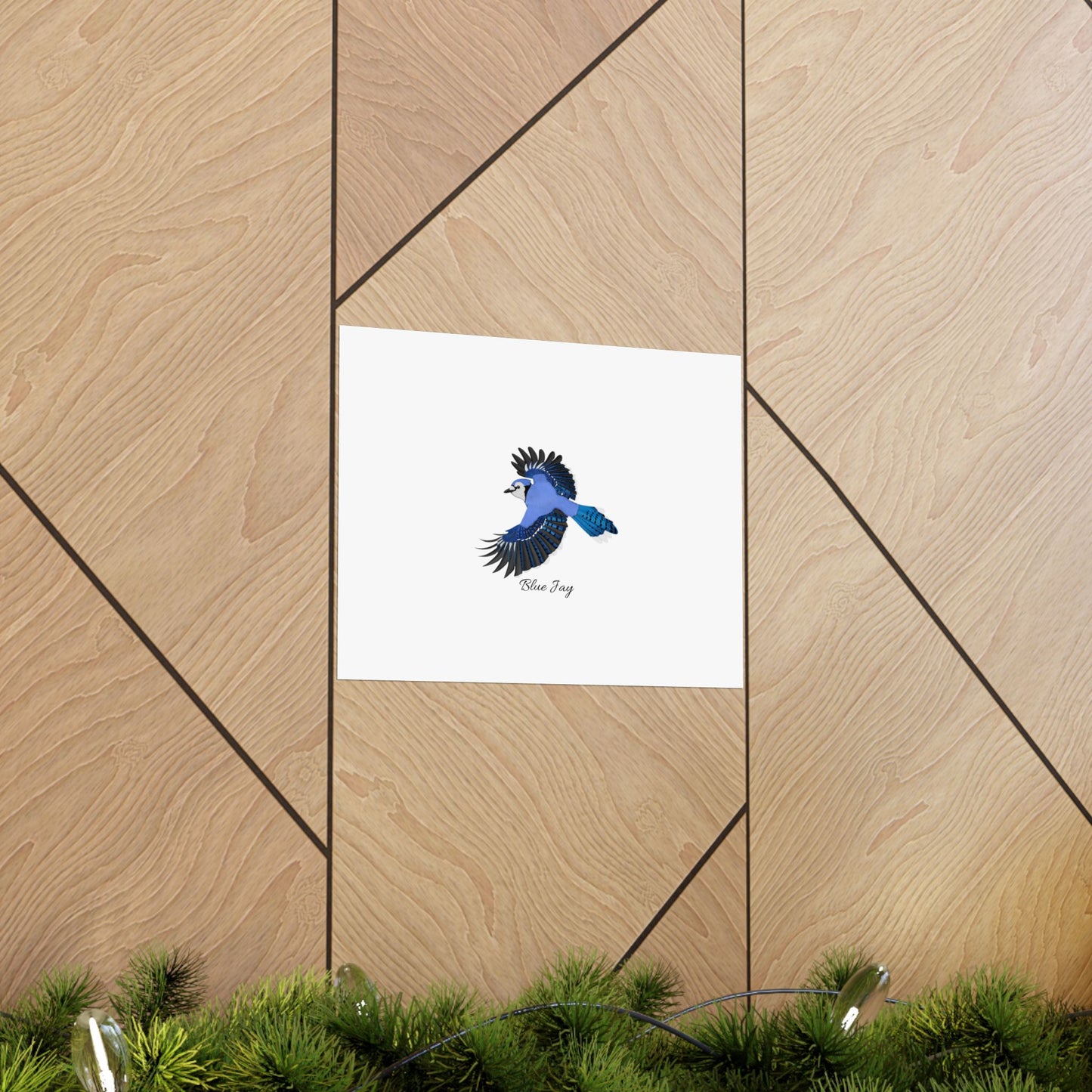 Blue Jay Bird Birding Matte Poster