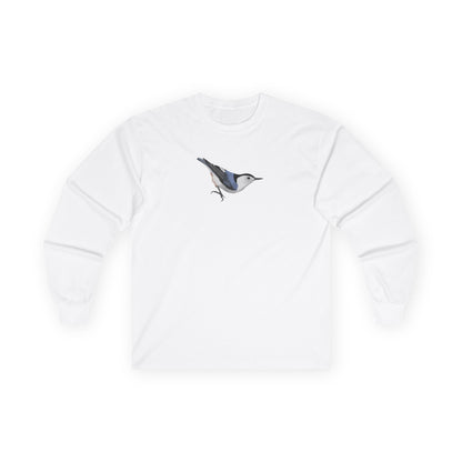 Nuthatch Birding & Birdwatching Bird Cotton Long Sleeve T-Shirt