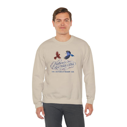 Blue Jay and Cardinal Sweatshirt – Animal Lover Gift and Avian Enthusiast style