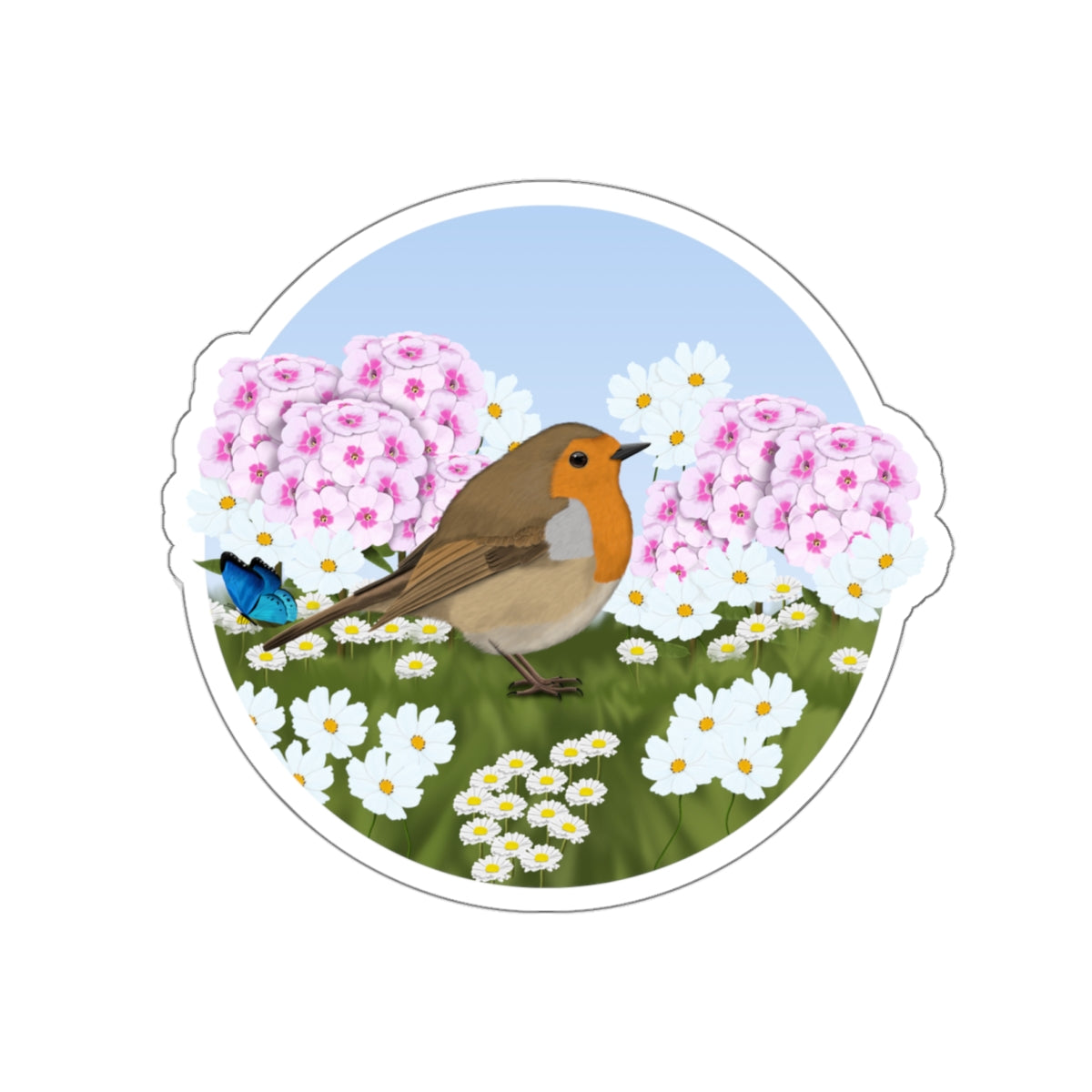 robin bird sticker