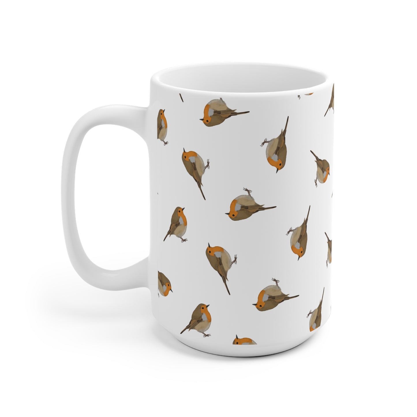 Rotkehlchen Tasse – 11 oz, 11oz