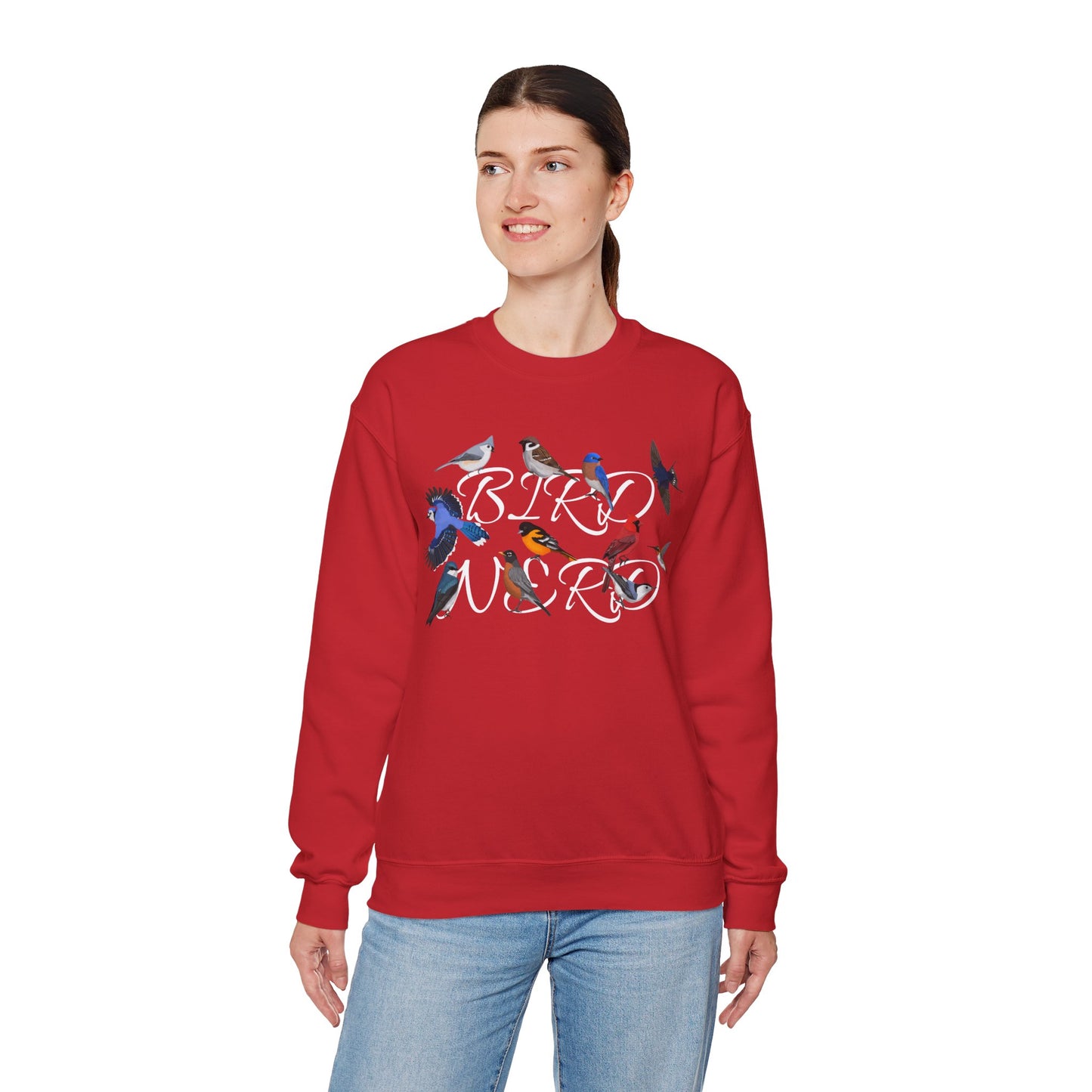 Bird Nerd Blue Jay Cardinal Hummingbird Robin Oriole Birdlover Sweatshirt