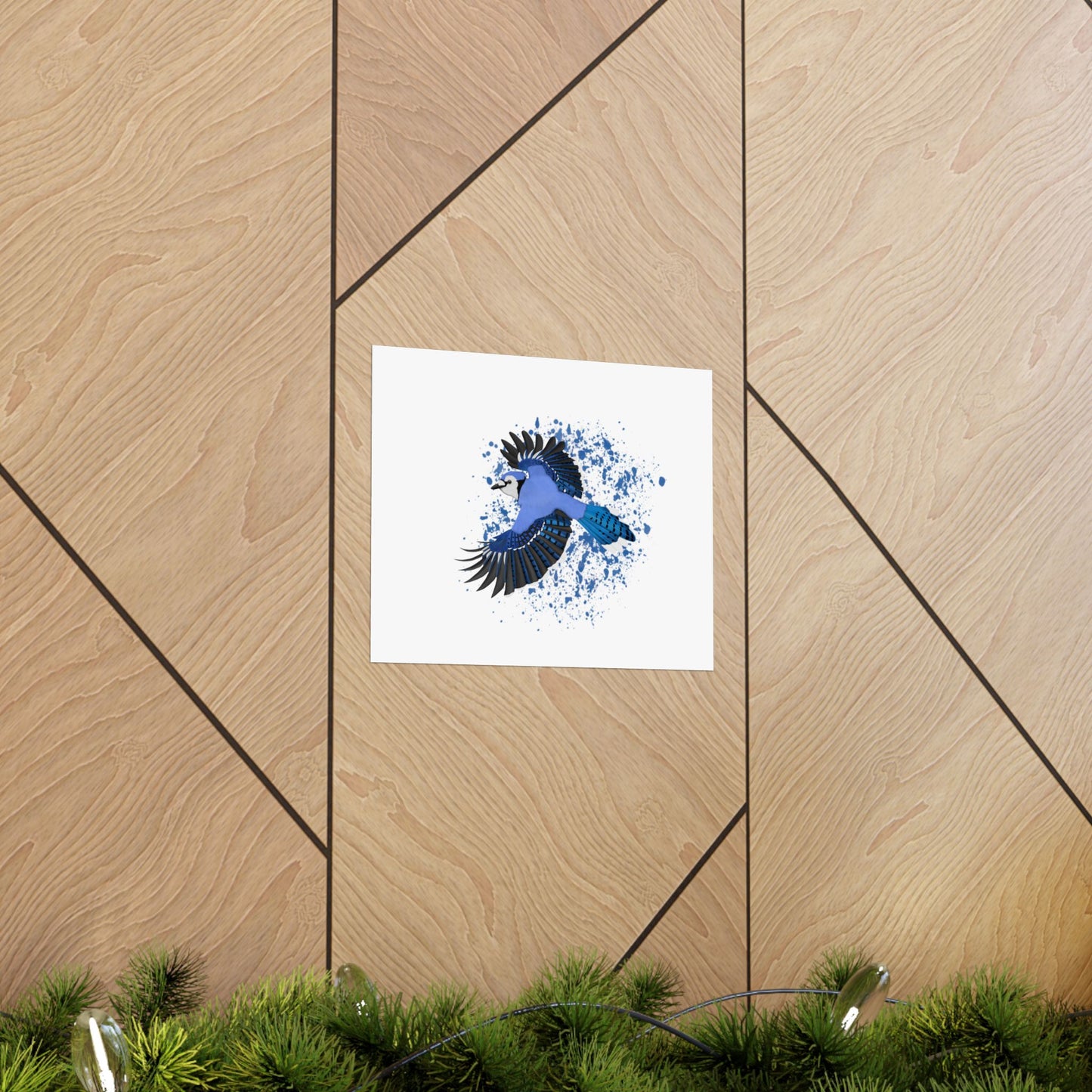 Blue Jay Bird Artwork Matte Poster