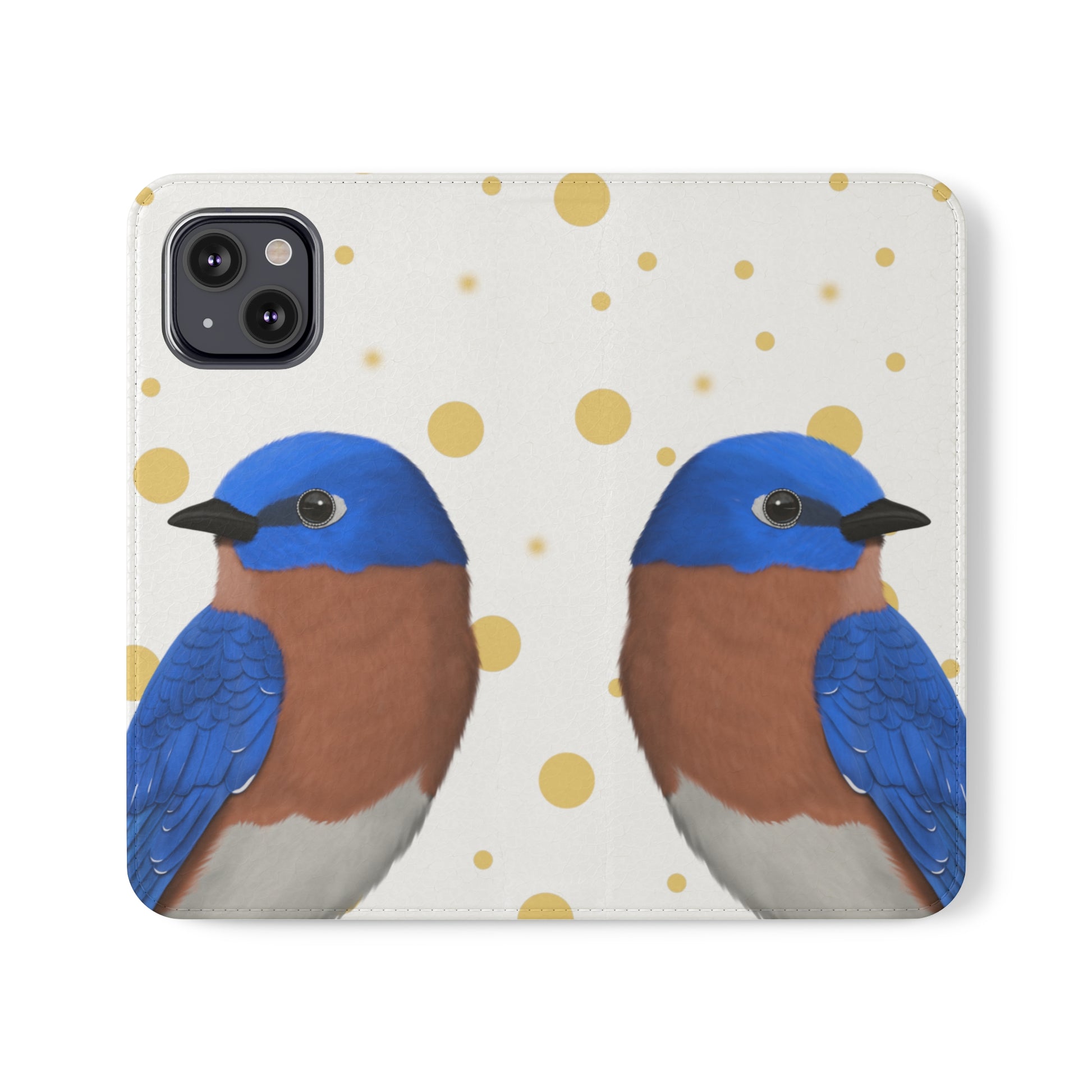 Bluebird Bird Art Phone Flip Case