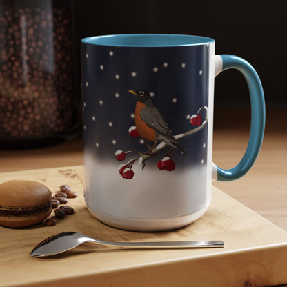 American Robin Bird Coffee Mug | Ceramic Christmas Gift for Bird Lovers