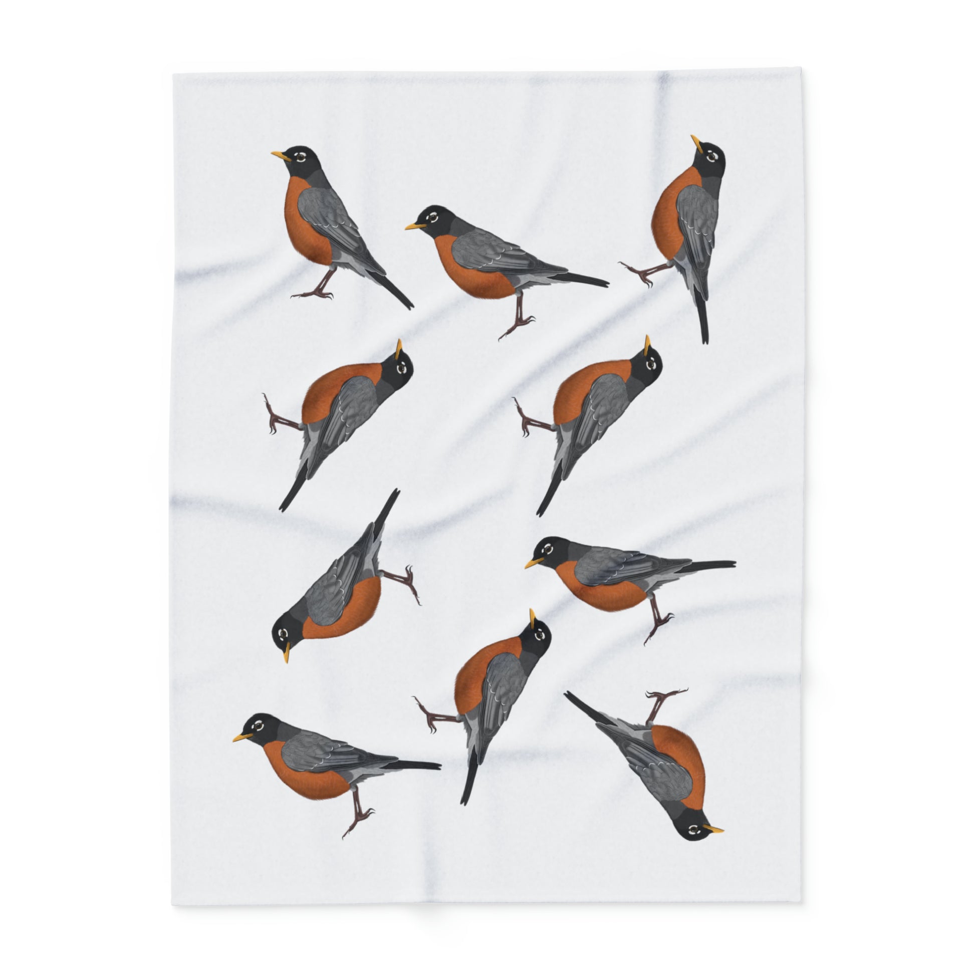 american robin bird blanket