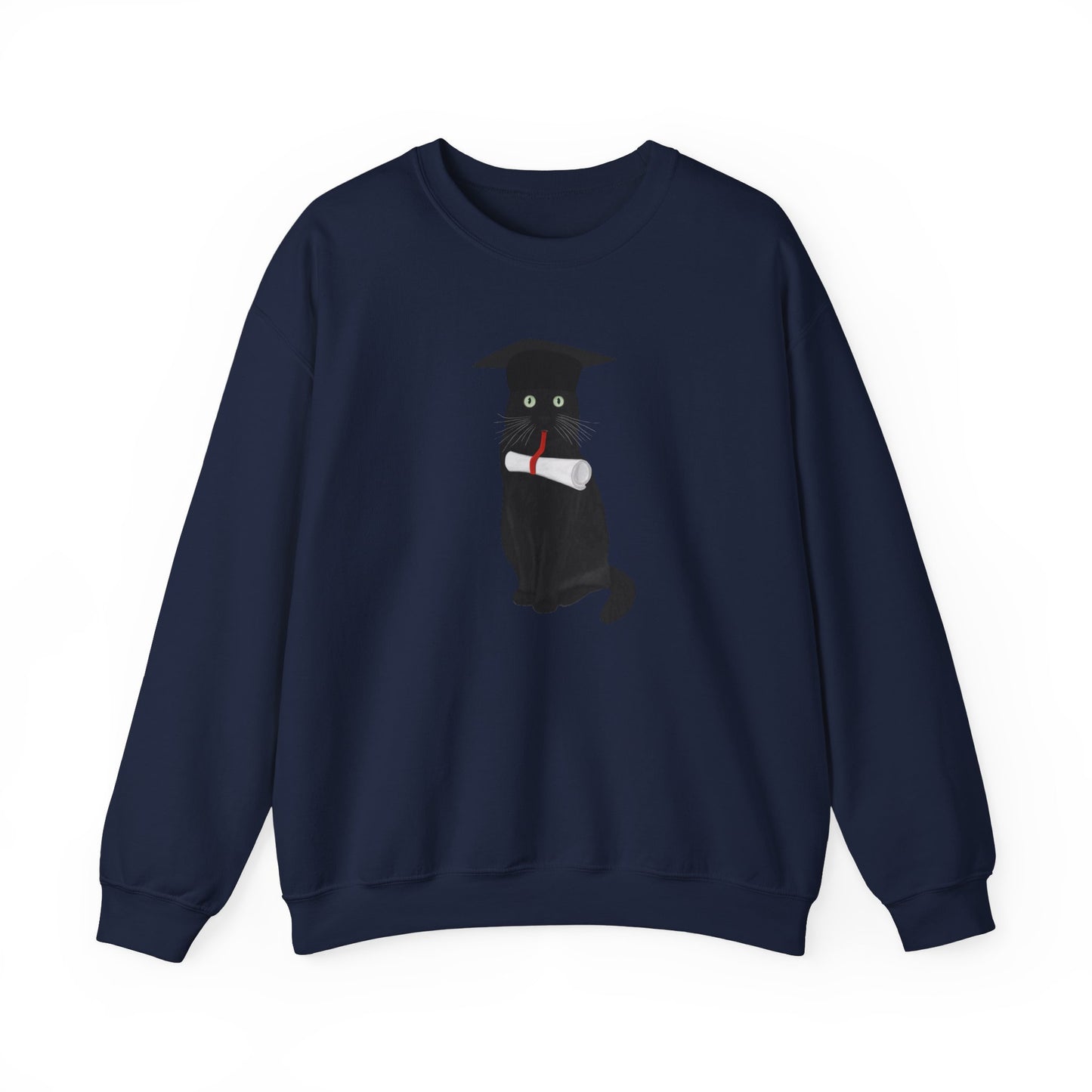 Black Cat Graduate Cat Lover Graduation Sweatshirt