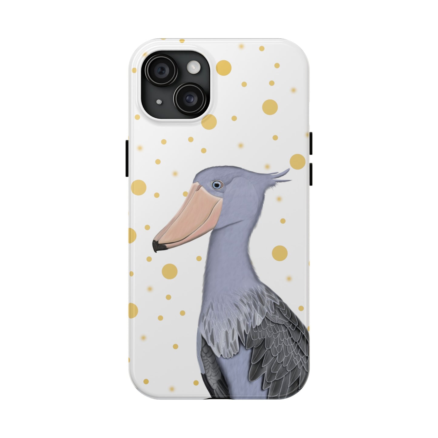 Shoebill Bird Art Tough Phone Case White