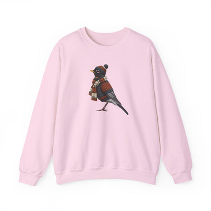 アメリカンロビン ウィンター スウェットシャツ | バードウォッチャー クルーネック | 鳥好きの方へのユニセックス ソングバード ニットギフト