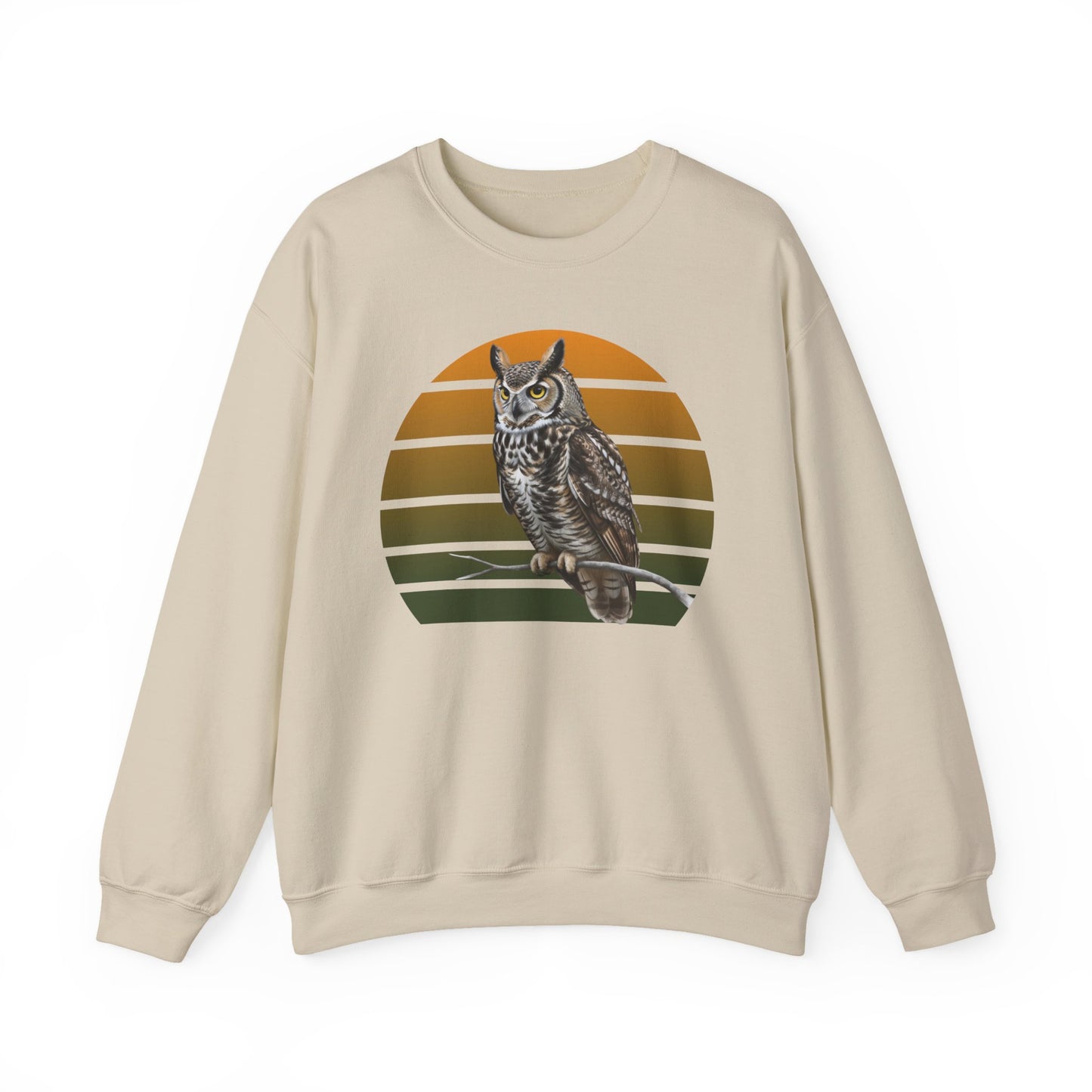 Great Horned Owl Sweatshirt | Unisex Bird of Prey Crewneck | Owl Lover & Birder Gift