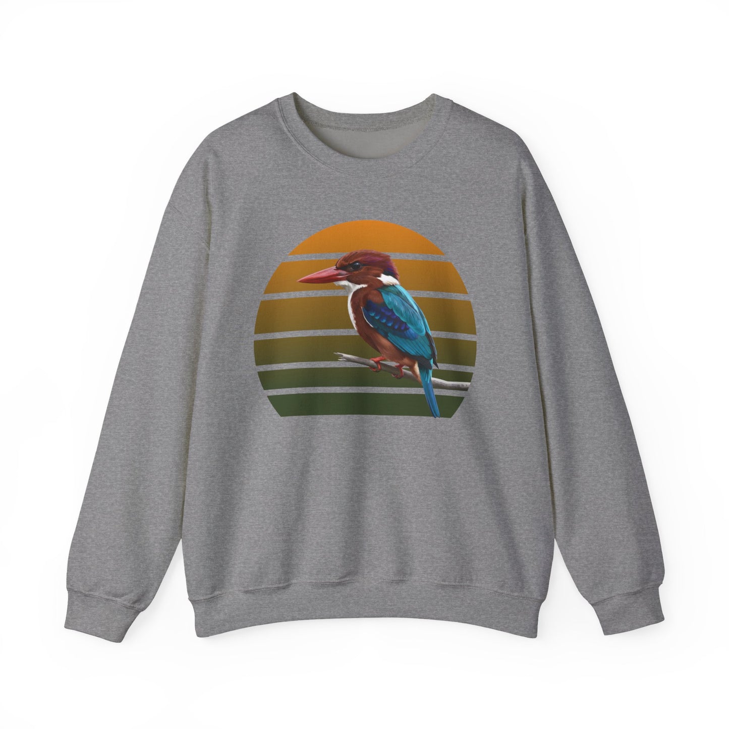 White-Throated Kingfisher Sweatshirt | Bird Watcher Crewneck | Unisex Songbird Gift for Bird Lovers