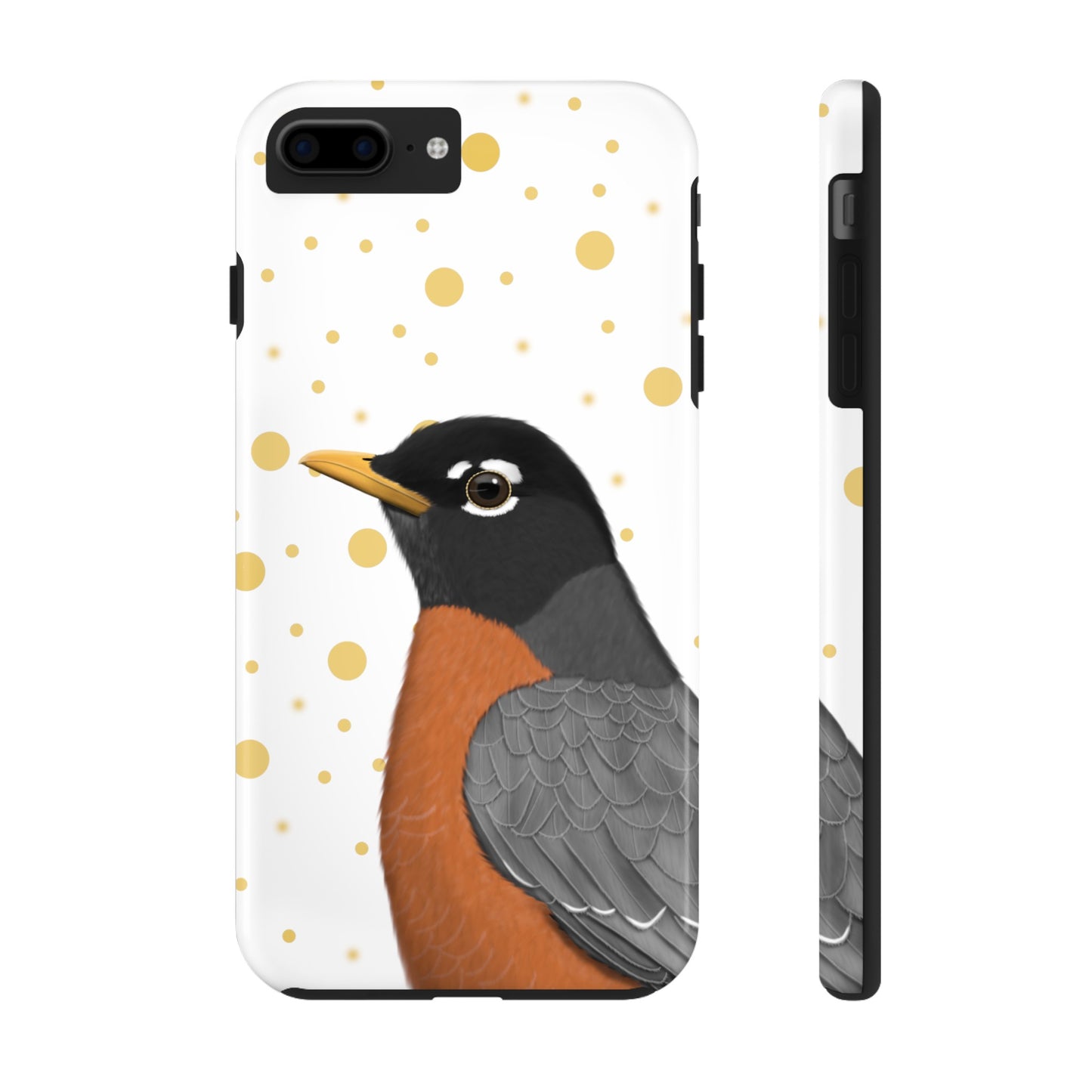 Robin Bird Art Tough Phone Case White