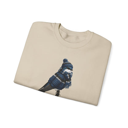 Tree Swallow Winter Sweatshirt | Bird Watcher Crewneck | Unisex Songbirds Wearing Knit Gift for Bird Lovers