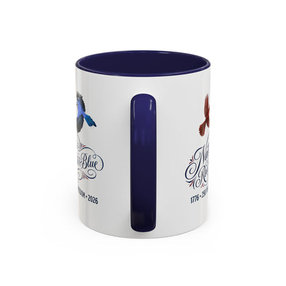 Cardinal & Blue Jay America 250 Mug | Red, White & Blue Ceramic Cup