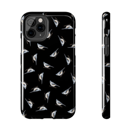 Tufted Titmouse Phone Case – iPhone Black – Premium Tough Cover for Bird Lovers