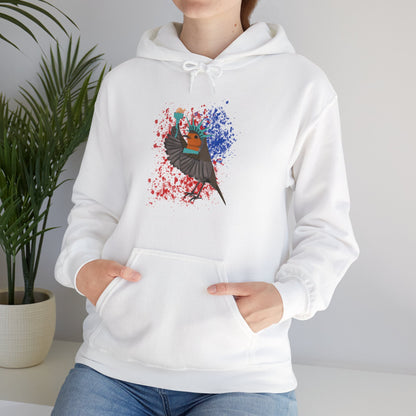 Robin 4th of July Independence Day Statue of Liberty Bird Birdwatching Birder Hoodie