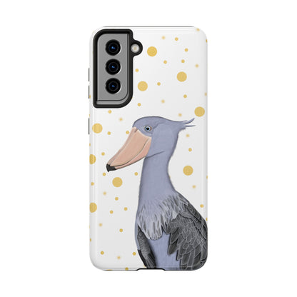 Shoebill Bird Art Tough Phone Case White