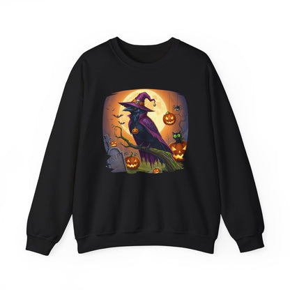 Raven Crow Halloween Bird Sweatshirt - Spooky Halloween Costume for Bird Lovers