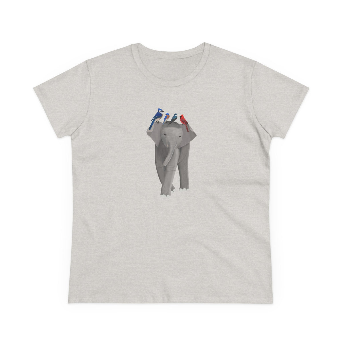 Bluebird, Blue Jay and Cardinal Women's T-Shirt in Navy
