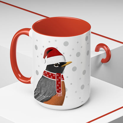 Robin Christmas Bird Coffee Mug