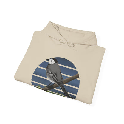 White Wagtail Bird Hoodie