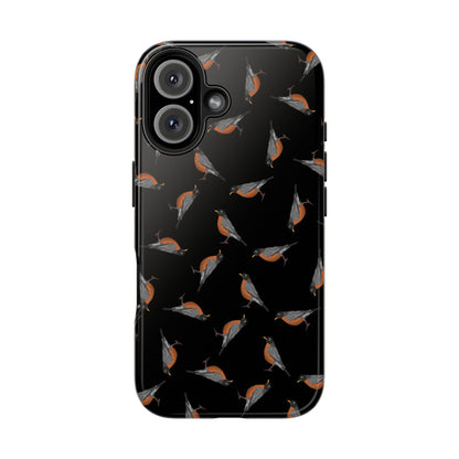American Robin iPhone Case Black – Premium Tough Phone Cover for Bird Lovers
