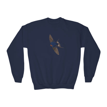 Barn Swallow Bird Birdwatching Youth Crewneck Sweatshirt