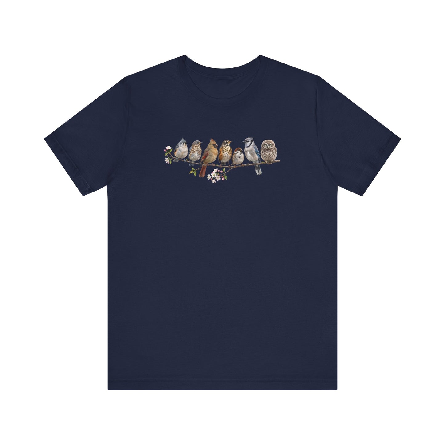 Bluebird Cardinal Blue Jay Robin | 7 Little Fledglings T-Shirt | Cute Baby Birds Graphic Tee