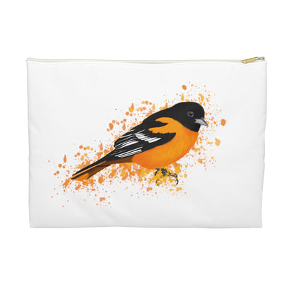 Baltimore Oriole Bird Art Accessory Pouch - jz.birds