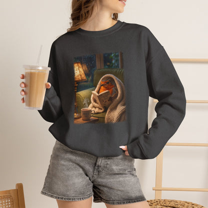 Robin Rosi Reading a Book Premium Sweatshirt for Bird Lovers