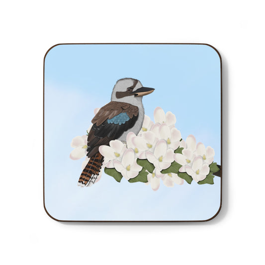 Kookaburra Apple Blossoms Hardboard Coaster