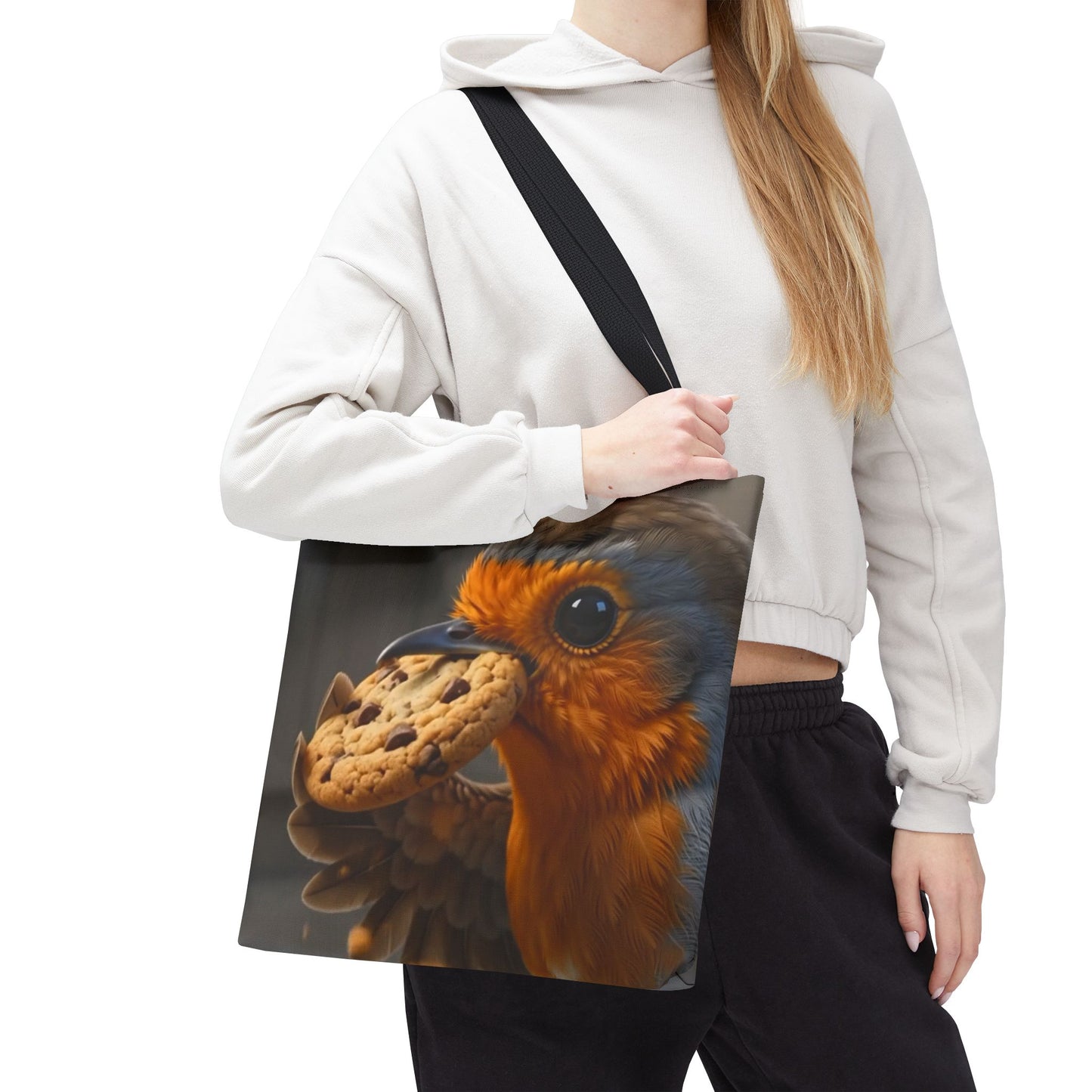 Robin Rosi Chocolate Cookie Tote Bag for Cozy Aesthetic Fans and Bird Lovers