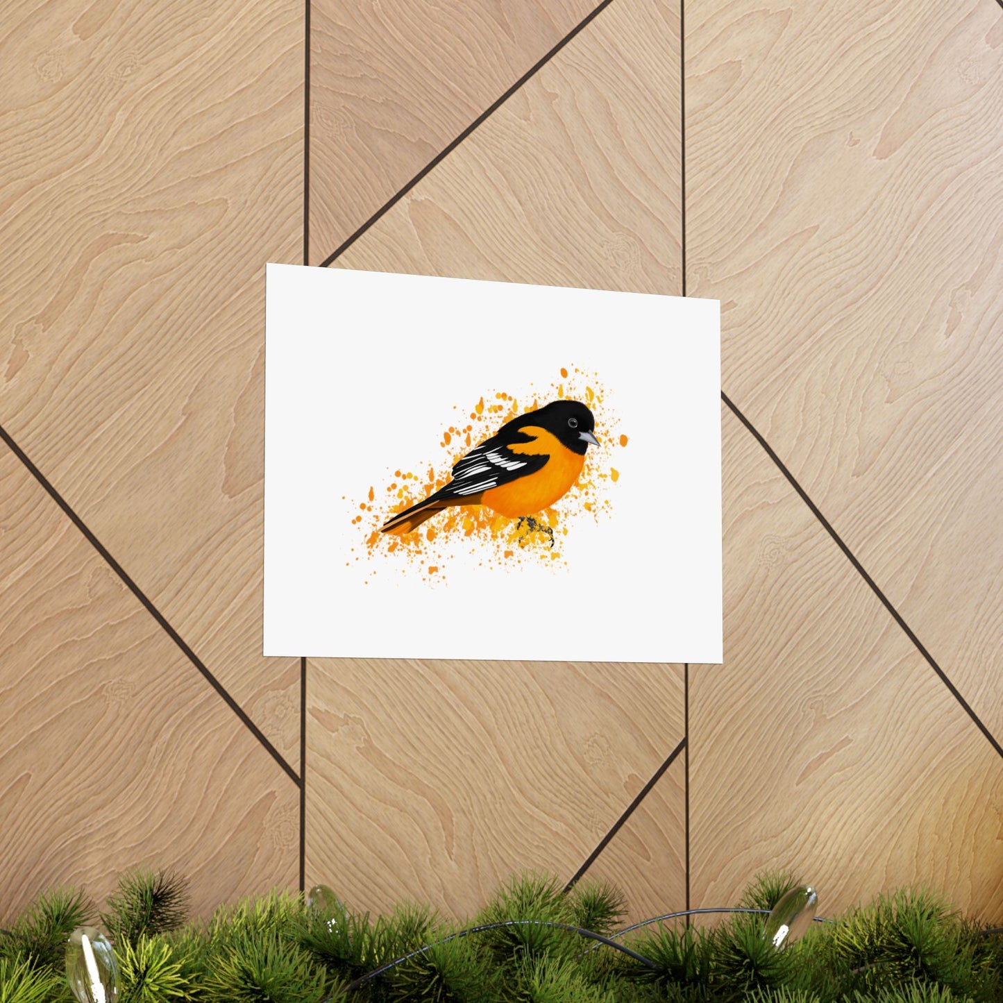 Baltimore Oriole Bird Artwork Matte Poster