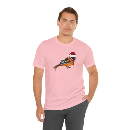 Baltimore Oriole with Fairy Lights Christmas Bird T-Shirt