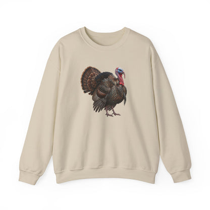 Thanksgiving Turkey Sweatshirt | Wild Turkey Bird Art Crewneck | Cozy Fall Apparel