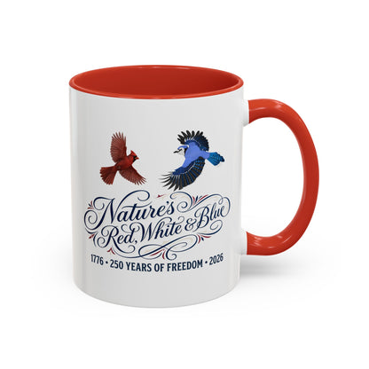 Cardinal & Blue Jay America 250 Mug | Red, White & Blue Ceramic Cup