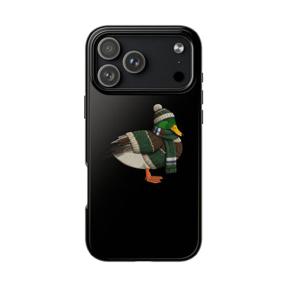 鳥のアートが描かれたマラードの二層式iPhoneケース – 鳥類学者や鳥愛好家へのプレゼントに最適