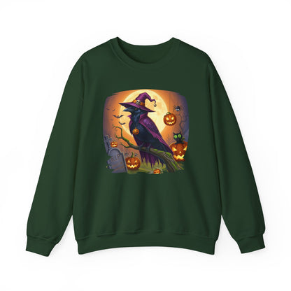 Raven Crow Halloween Bird Sweatshirt - Spooky Halloween Costume for Bird Lovers