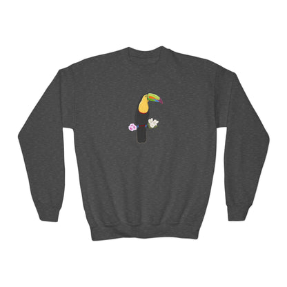 Keel Billed Toucan Bird Birdwatching Youth Crewneck Sweatshirt
