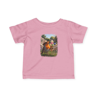 Robin Rosi with Ice Cream Cute Bird Baby & Toddler Fine Jersey T-Shirt