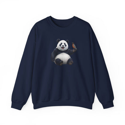 Panda Bear with an American Robin Sweatshirt Bird & Animal Lover