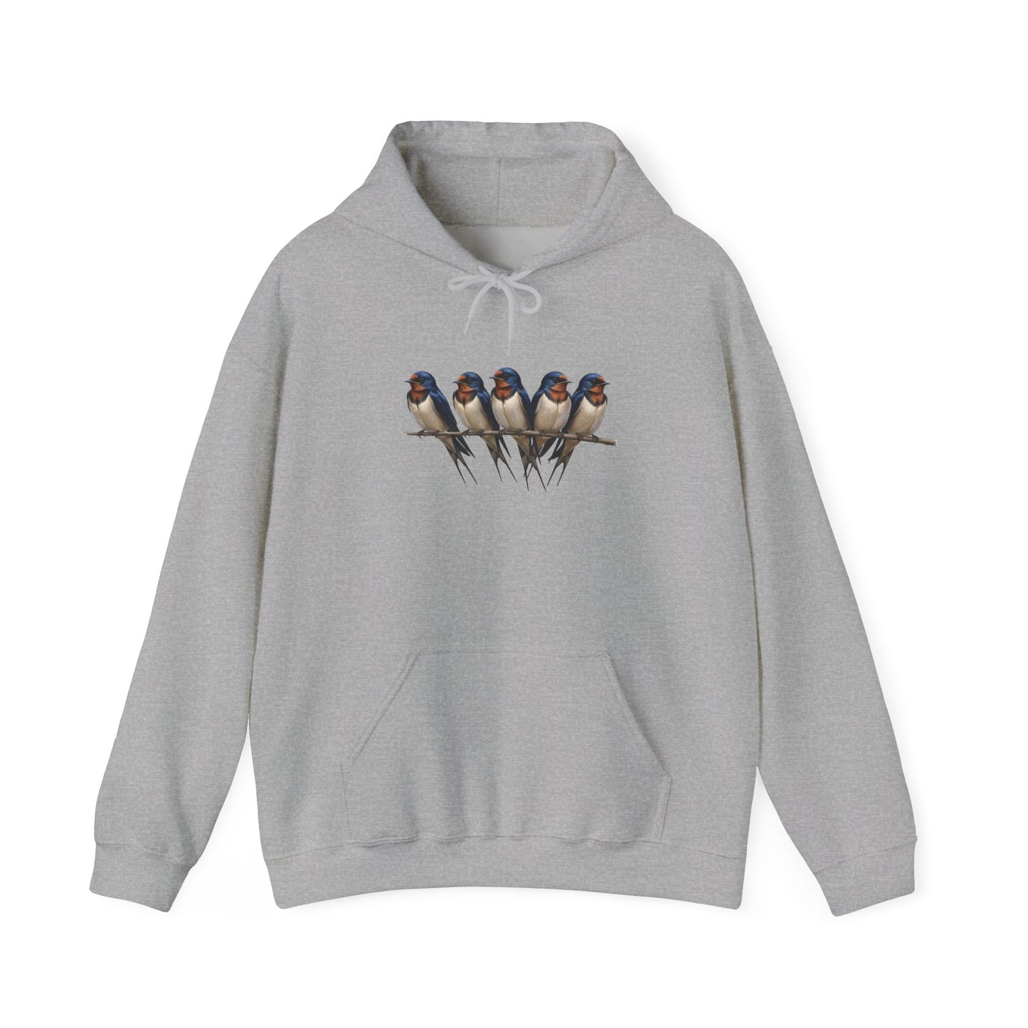 Barn Swallows on a Branch Hoodie Bird Lover & Bird Watcher | Unisex Sweater | Gift for Bird Lovers