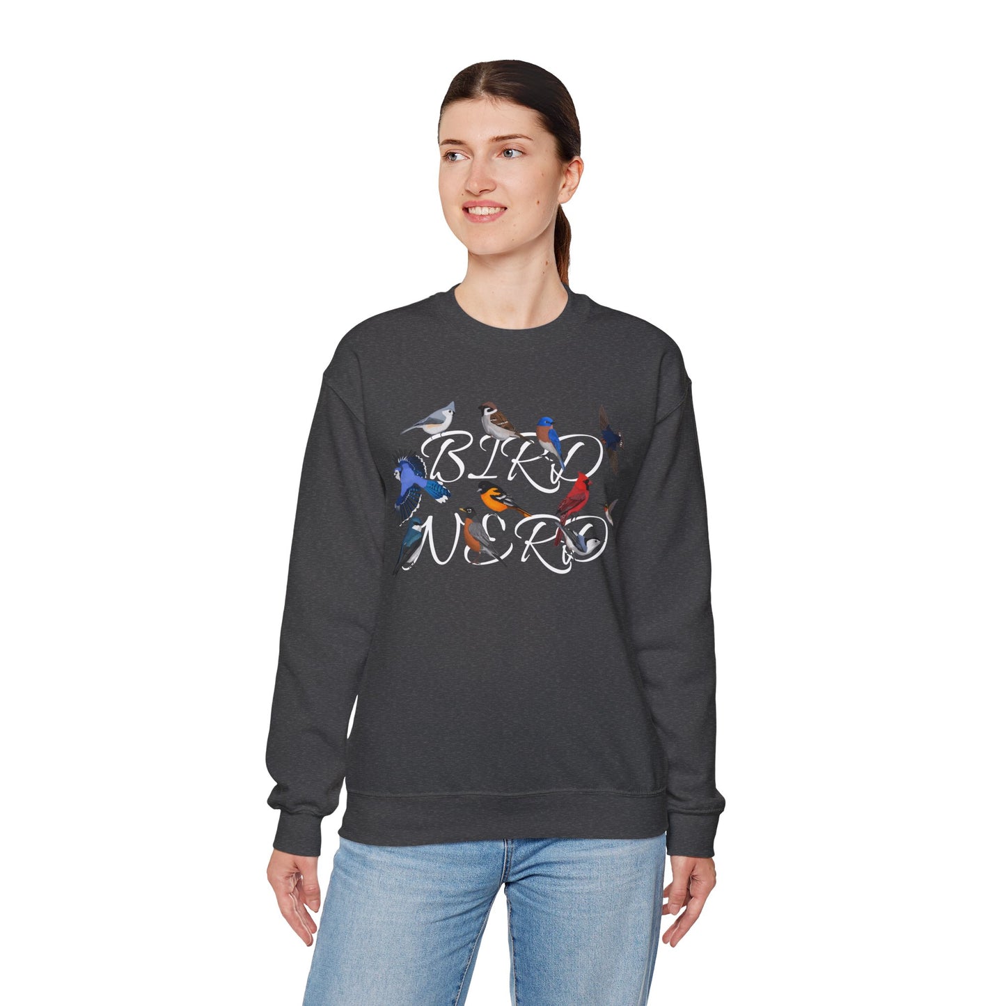 Bird Nerd Blue Jay Cardinal Hummingbird Robin Oriole Birdlover Sweatshirt